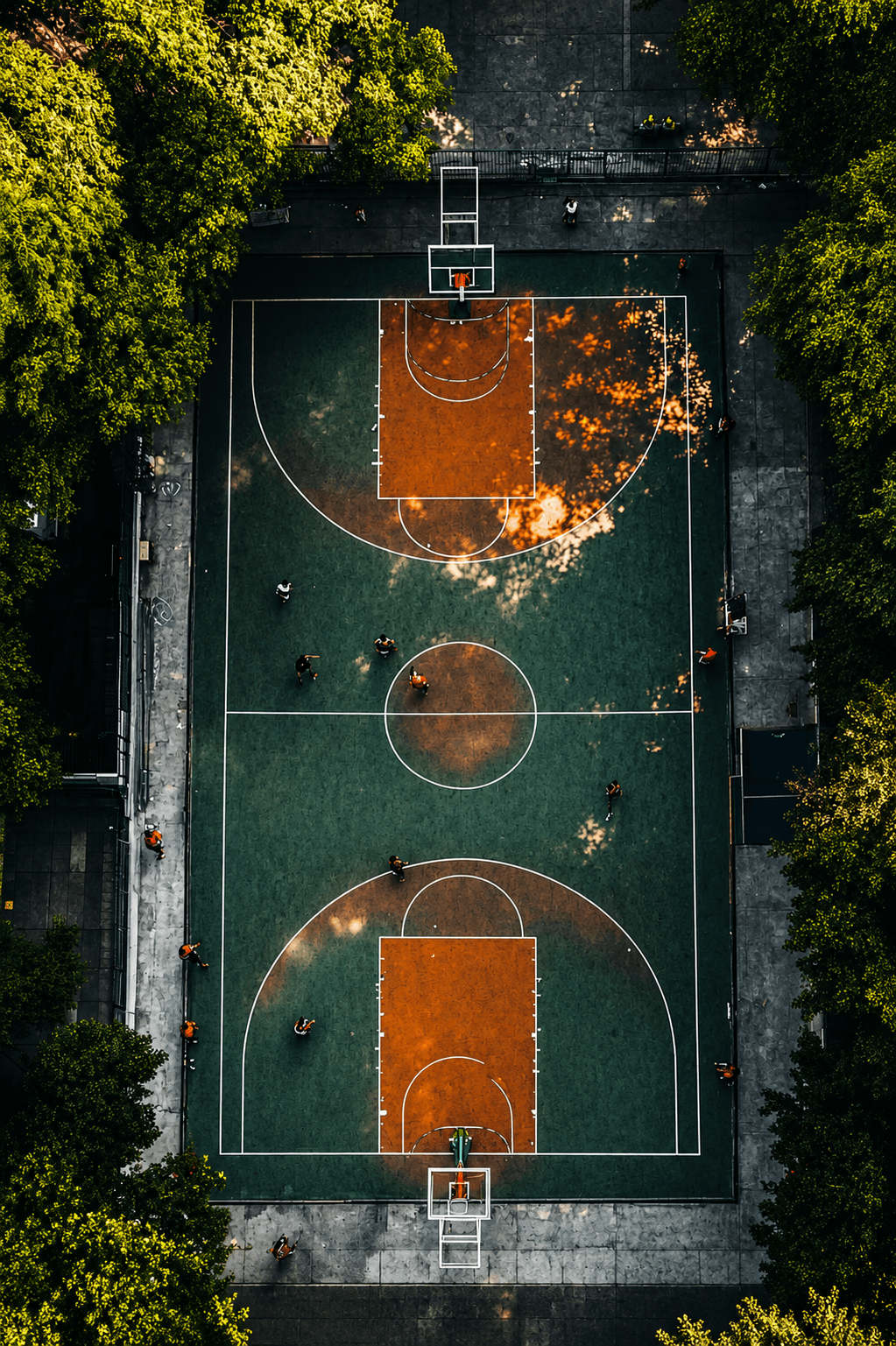 Playground. The city keeping one green rectangle.